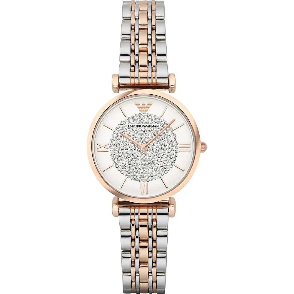 pr4-optimized Emporio Armani Women's Retro Two-Tone Stainless Steel Quartz Watch AR1926 - Image 1