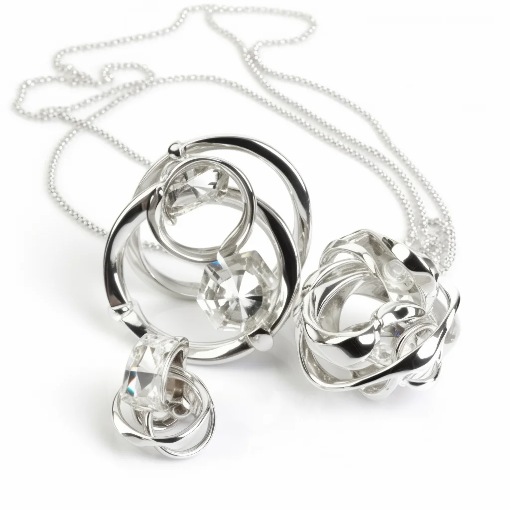 sizam_modern_jewellery_Swarovsky_white_background_d00b3599-45ca-4e9f-95f3-06006cdfc0ec Locket Pendant Necklace Charm 1.5" Engraved Flowers Heart Shape - Image 1
